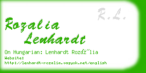 rozalia lenhardt business card